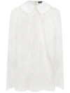 Dolce & Gabbana Peter Pan Collar Lace Minidress In White