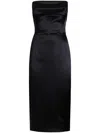 Dolce & Gabbana Satin-finish Midi Dress In Nero