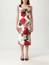 Dolce & Gabbana White Dress With Floral Print