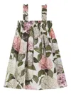Dolce & Gabbana Hydrangea-print Poplin Dress In Multi
