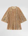 Dolce & Gabbana Abito Maniche Lunghe In Gold