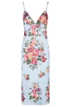 Dolce & Gabbana Floral Midi Dress Fitted Silhouette In Multi