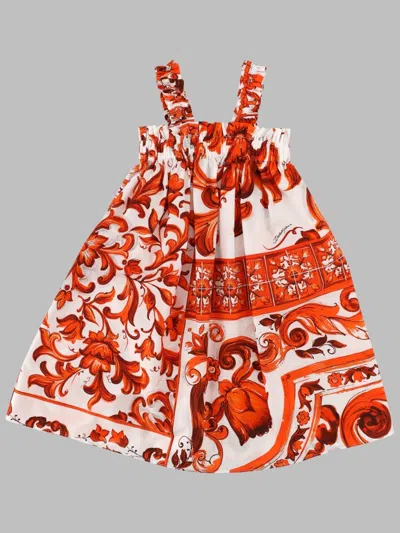 Dolce & Gabbana Abito Senza Maniche In Orange