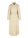 Dolce & Gabbana Over Beige Polyester Blend Trench Coat