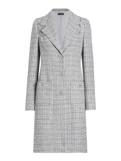 DOLCE & GABBANA ABRIGO CORTO - GRIS