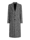 Dolce & Gabbana Herringbone Coat In Gray