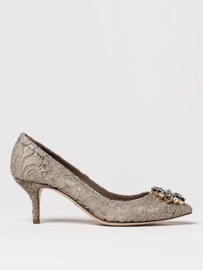 Dolce & Gabbana Bellucci Lace Pumps In Beige