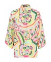 Dolce & Gabbana Abstract-print Silk Shirt In Multicolor