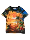Dolce & Gabbana Abstract-print T-shirt In Blau