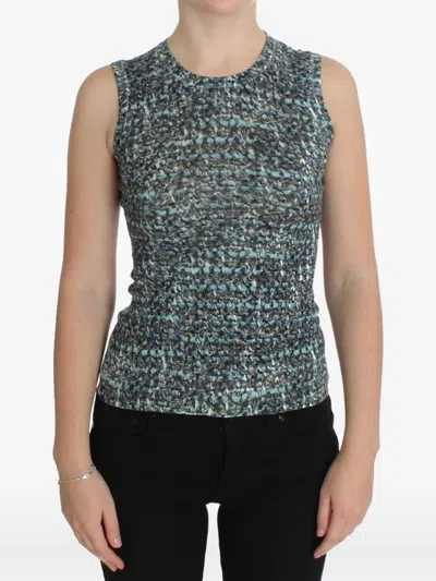 Dolce & Gabbana Woman Sweater Turquoise Size 2 Virgin Wool In Blue