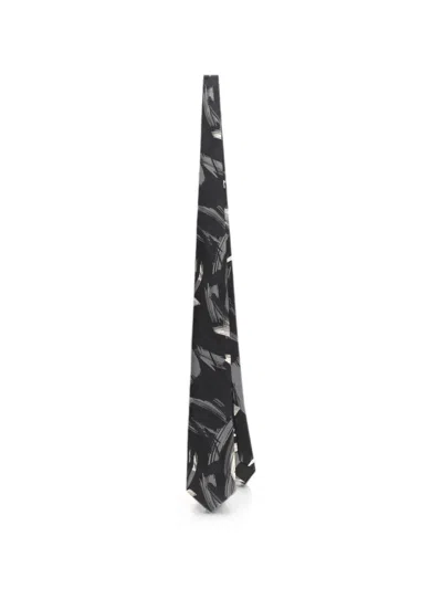Dolce & Gabbana Abstract-print Twill Tie In Black