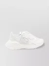 Dolce & Gabbana Accelerate Fabric Sneakers Leather Inserts In White