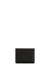 Dolce & Gabbana Embossed-logo Wallet In Black