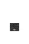 Dolce & Gabbana Coated Canvas Wallet With With All-over Logo In Black