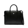 Dolce & Gabbana Black Handbag With Mini Logo Plaque In Leather Man In Black