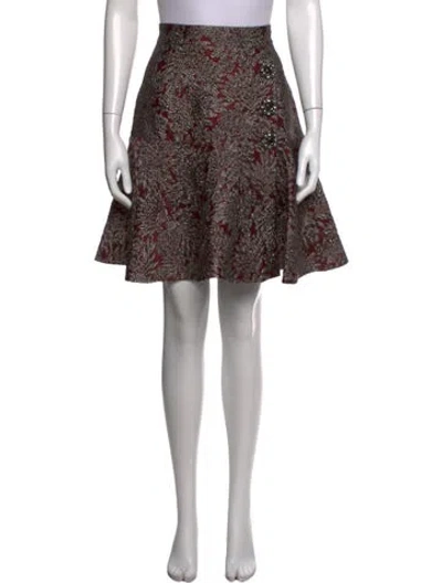 Pre-owned Dolce & Gabbana Acetate Mini Skirt In Burgundy