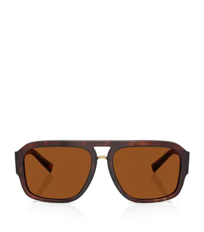 Dolce & Gabbana Acetate Pilot Sunglasses In Red