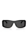 Dolce & Gabbana Acetate Rectangle Sunglasses In Black