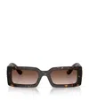 Dolce & Gabbana Acetate Rectangle Sunglasses In Brown