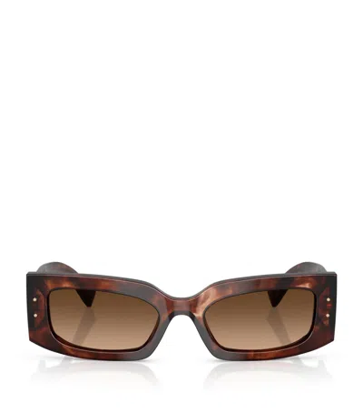 DOLCE & GABBANA DOLCE&GABBANA ACETATE RECTANGULAR SUNGLASSES
