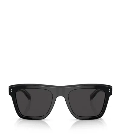 Dolce & Gabbana Acetate Square Domenico Sunglasses In Black