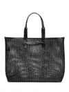 Dolce & Gabbana Leather Intreccio Shopper Bag In Black