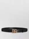 Dolce & Gabbana Adjustable Belt Gold Tone Hardware Loop In Black