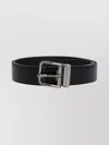 Dolce & Gabbana Adjustable Calfskin Leather Belt With Metal Buckle In Black