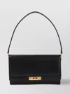 Dolce & Gabbana Adjustable Strap Calf Leather Shoulder Bag In Black
