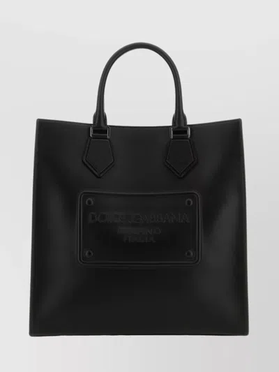 Dolce & Gabbana Adjustable Straps Leather Shopping Bag
