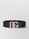 Dolce & Gabbana Adjustable Textured Finish Belts In Black