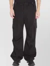 Dolce & Gabbana Adjustable Waistband Cargo Pants With Drawstring In Black