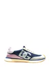 Dolce & Gabbana Cushion Sneakers With Mesh And Suede In Blue