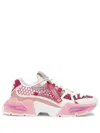Dolce & Gabbana Dolce&gabbana White/pink Mesh Airmaster Trainer In Pink