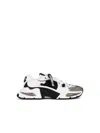 Dolce & Gabbana Airmaster Gray And Black Leather Blend Sneakers In White
