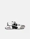 Dolce & Gabbana Airmaster Gray And Black Leather Blend Sneakers In White