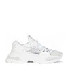 Dolce & Gabbana Dolce And Gabbana Woman's White Air Master Mix Of  Materials Sneakers In White