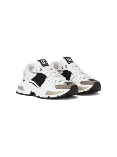 Dolce & Gabbana Kids' Airmaster Low-top Sneakers In White