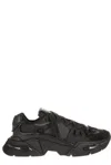 Dolce & Gabbana Airmaster Black Calf Leather Blend Sneakers In Black Graphite
