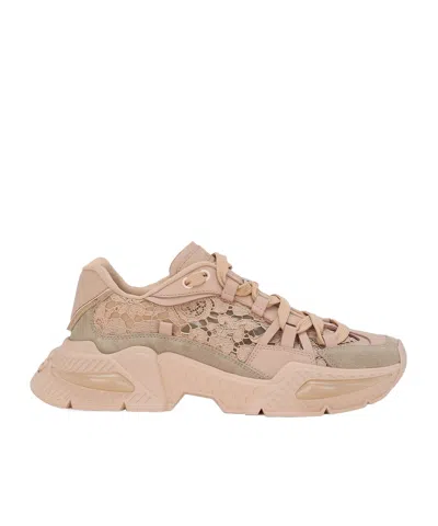 DOLCE & GABBANA DOLCE  GABBANA AIRMASTER LACE-DETAILED SNEAKERS