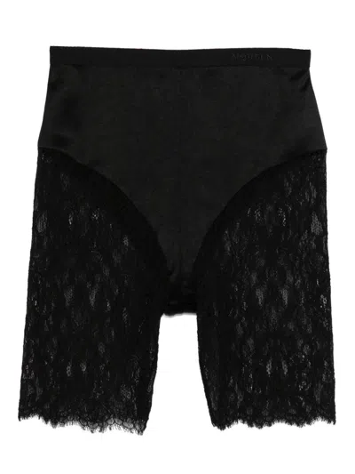 Dolce & Gabbana Alexander Mcqueen Lace Shorts In Black