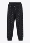 Dolce & Gabbana All-over Dg Logo Print Track Pants In Navy