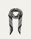 Dolce & Gabbana All-over Dg Polka-dot Silk Square Scarf In Dg Bco F Nero