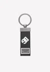 Dolce & Gabbana Logo-print Leather Keychain In Black