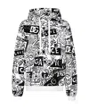 Dolce & Gabbana Graffiti Print Hooded Sweatshirt In White