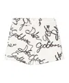 Dolce & Gabbana All-over Logo Print Shorts In White