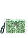 Dolce & Gabbana All-over Print Clutch Bag In Green