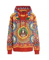 Dolce & Gabbana All-over Print Hoodie In Red