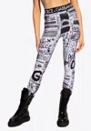 Dolce & Gabbana All-over Print Leggings In White