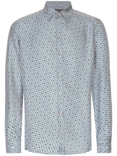 Dolce & Gabbana Silk Chain Print Shirt In #n/a
